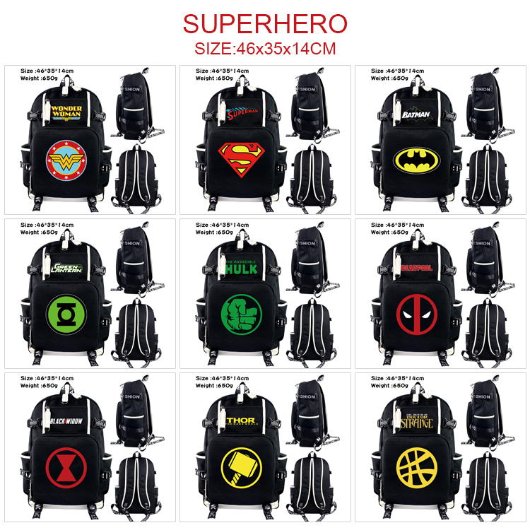 Superhero anime bag 46*35*14cm