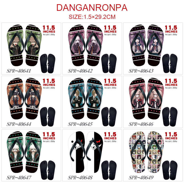 Danganronpa anime  flip flops shoes slippers a pair