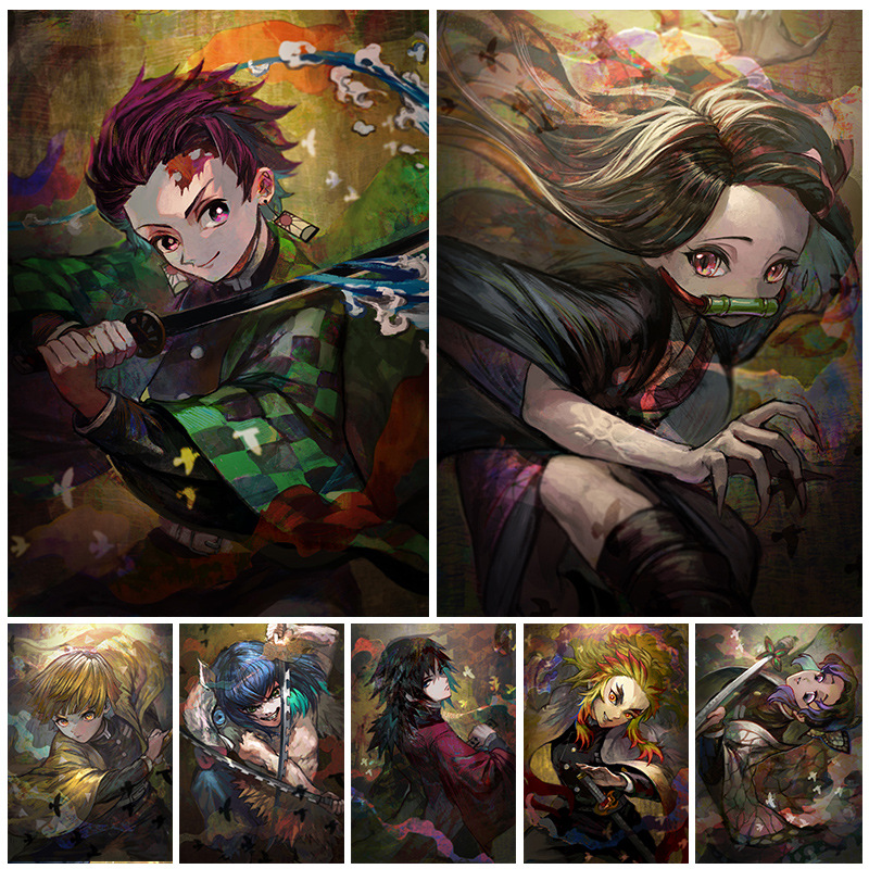 demon slayer kimets anime painting 30x40cm(12x16inches)