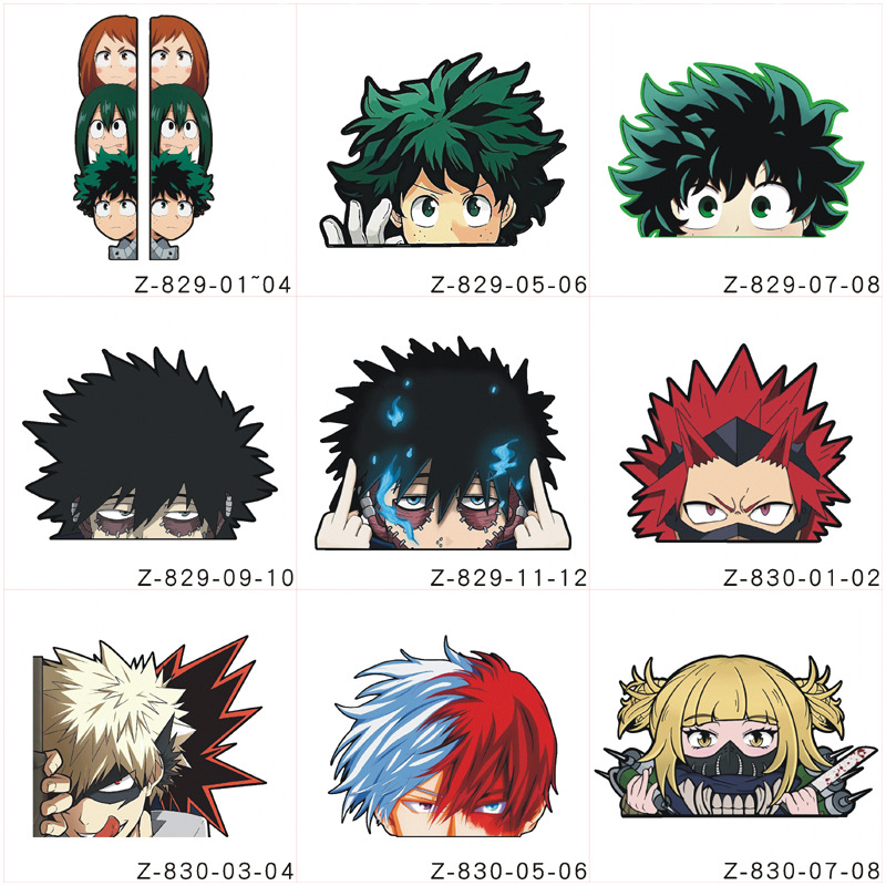 My Hero Academia anime car sticker