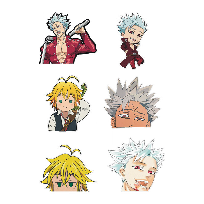 seven deadly sins anime car sticker