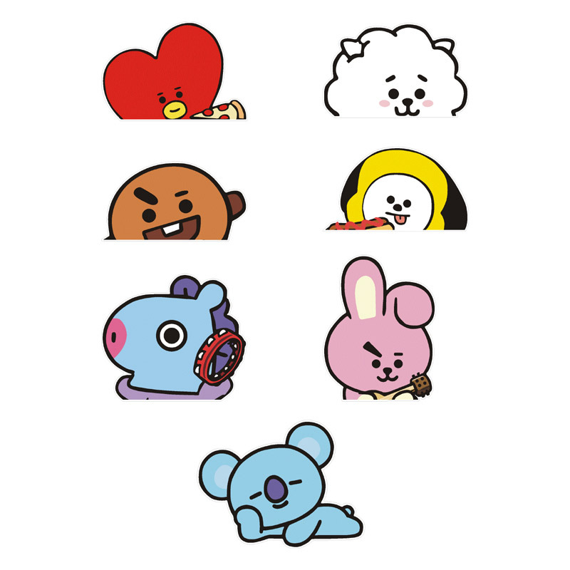 BTS anime car sticker