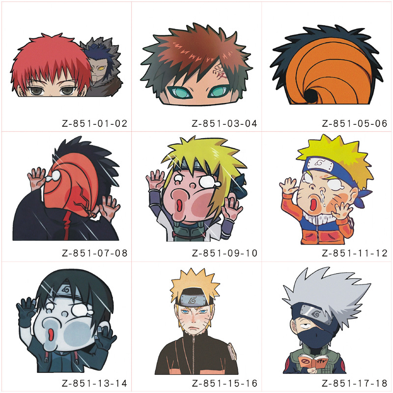 Naruto anime car sticker