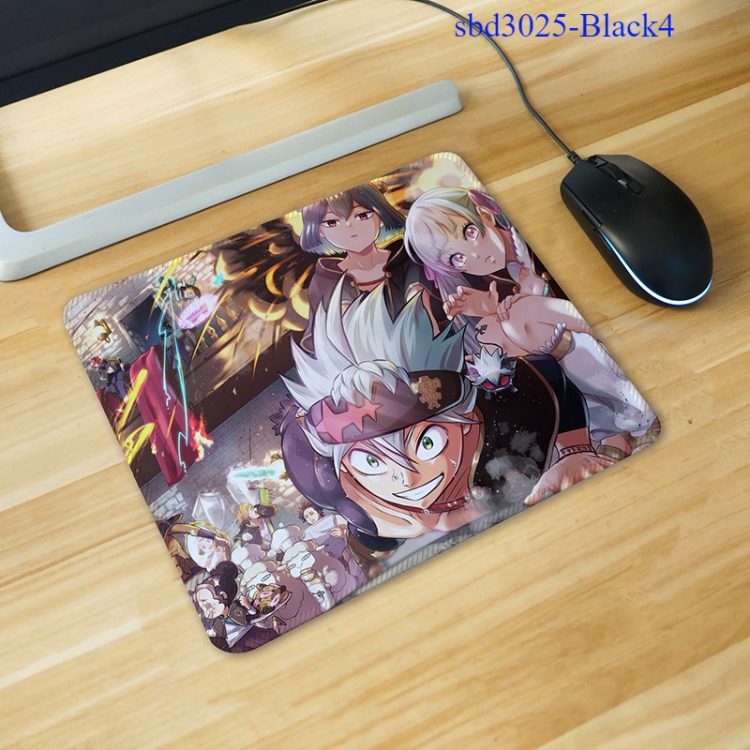 Black Clover anime desk pad 25*30*0.3cm locking edge & 20*24*0.2cm non locking edge