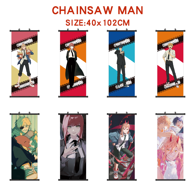 chainsaw man anime wallscroll 40*102cm