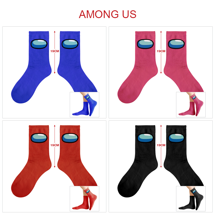 among us anime socks 5 pcs a set