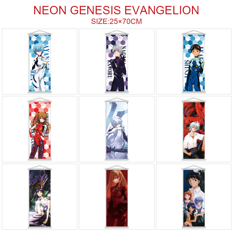 EVA anime wallscroll 25*70cm price for 5 pcs