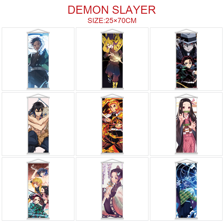 demon slayer kimets anime wallscroll 25*70cm price for 5 pcs