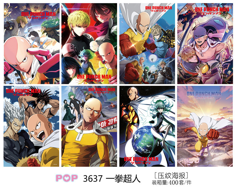 One Punch Man anime poster price for a set of 8 pcs