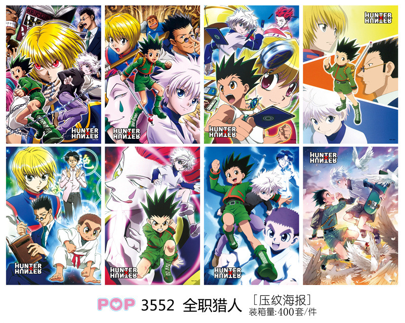 Hunter x Hunter anime poster price for a set of 8 pcs