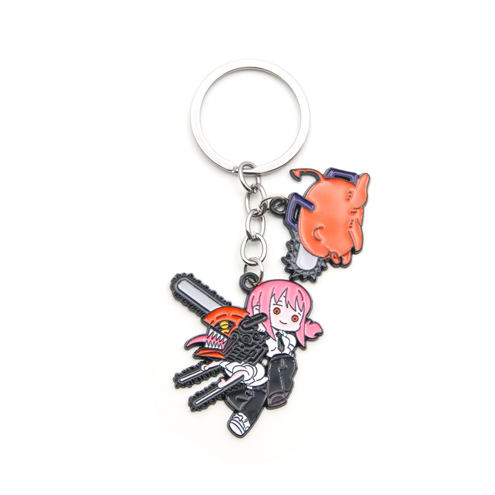 chainsaw man anime keychain