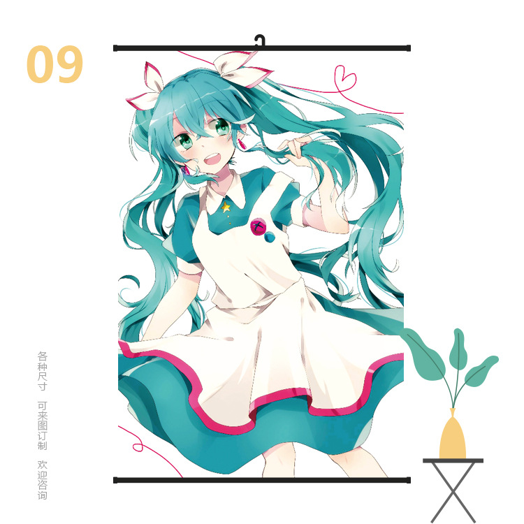 Hatsune Miku anime wallscroll 60*90cm &40*60cm