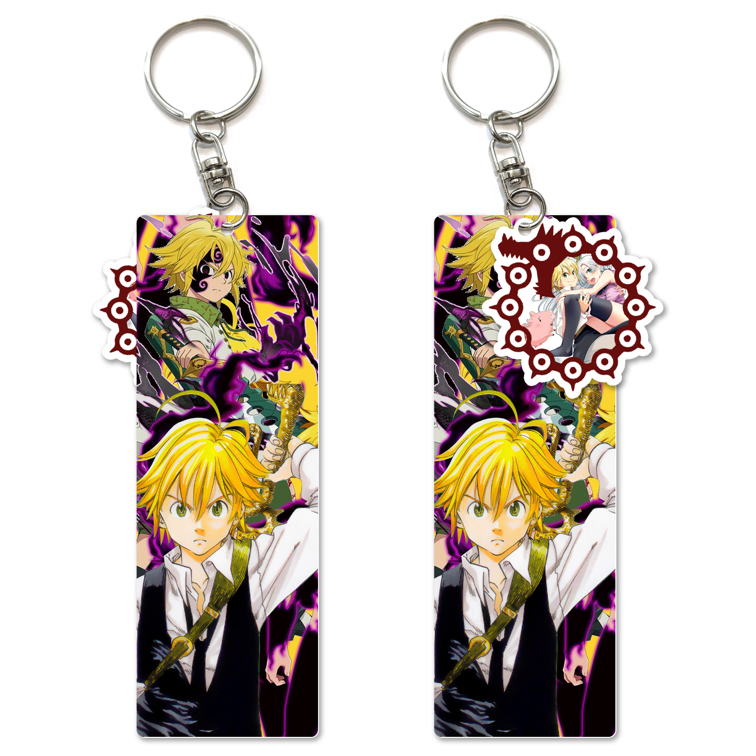 seven deadly sins anime keychain