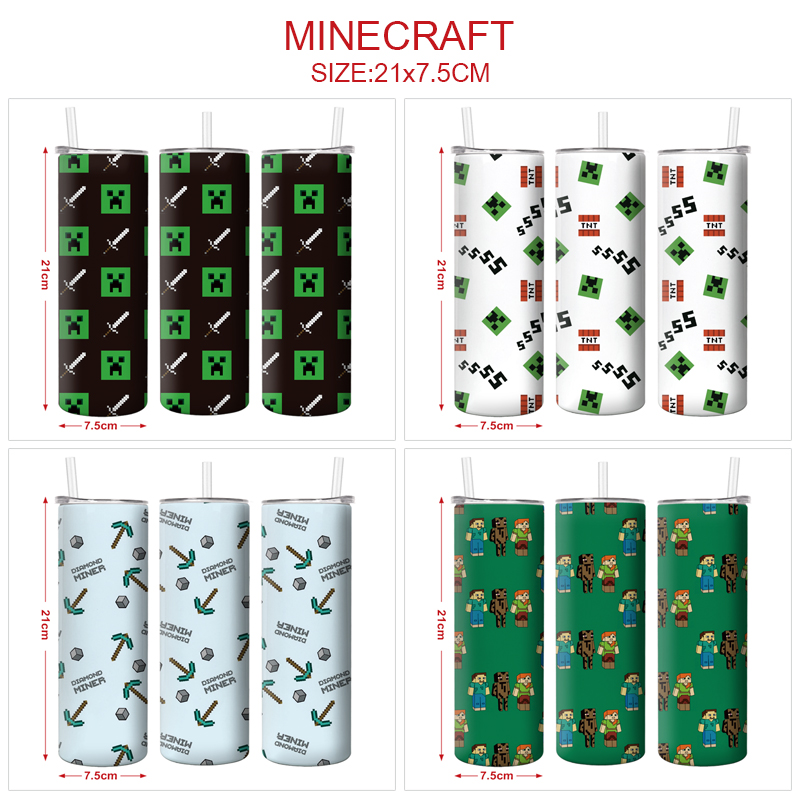 Minecraft anime vacuum cup
