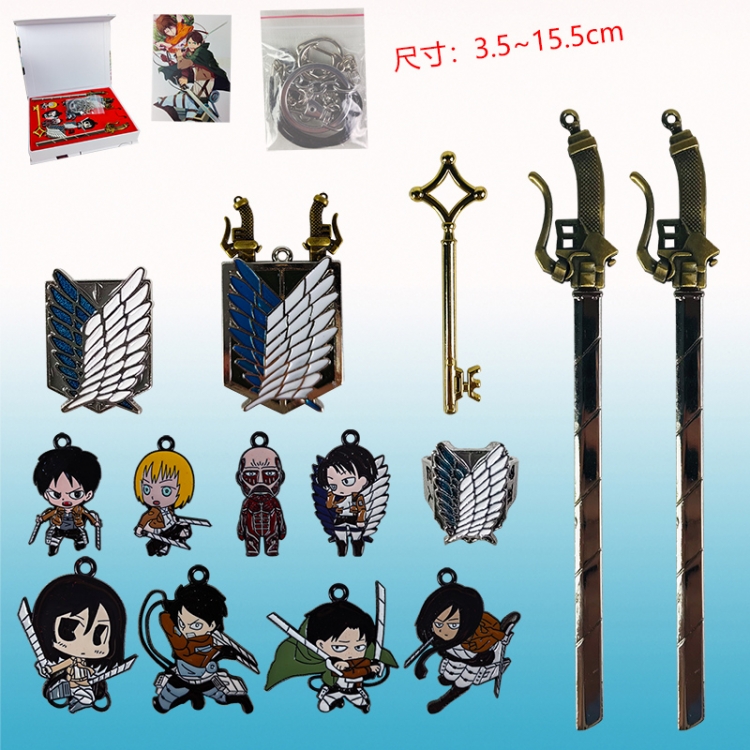 Attack On Titan anime necklace  14 pcs a set