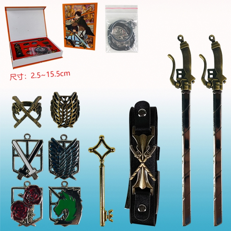 Attack On Titan anime chainsaw man anime weapon 10 pcs a set