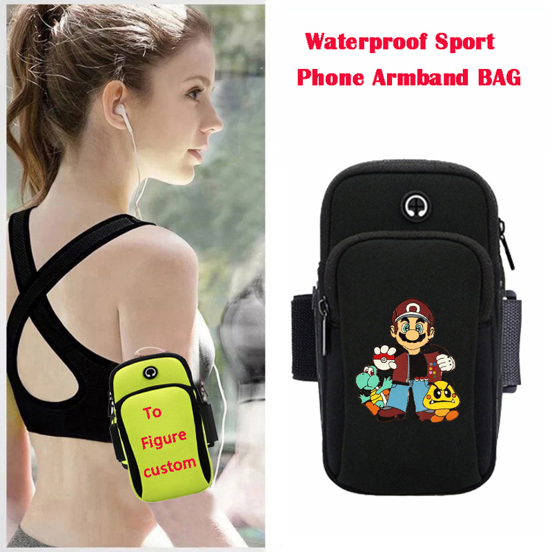 super Mario anime wateroof sport phone armband bag