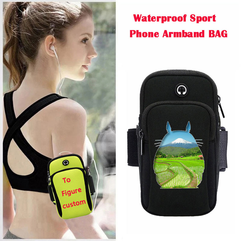 TOTORO anime wateroof sport phone armband bag