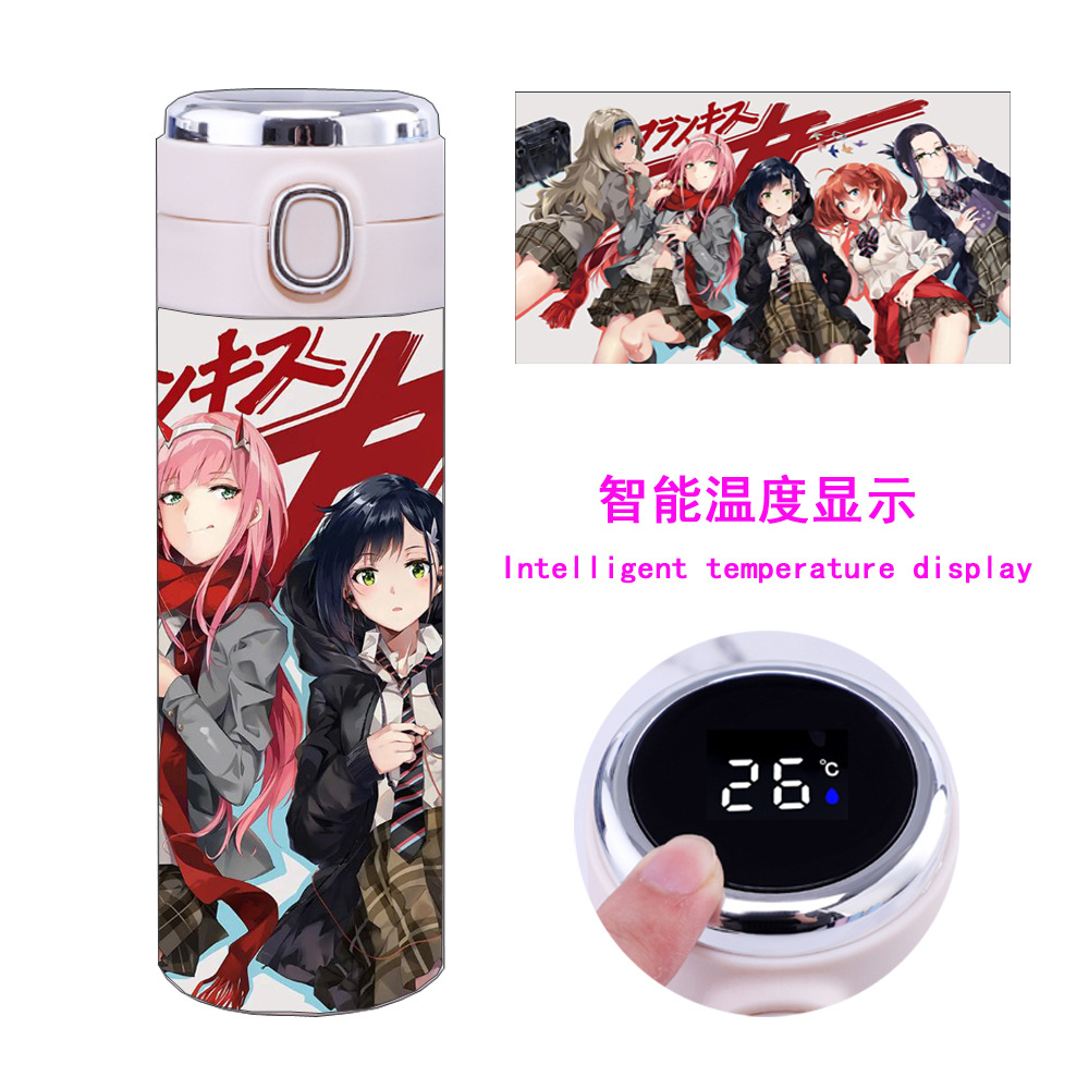 Darling In The Franxx anime Intelligent temperature measuring water cup 450ml