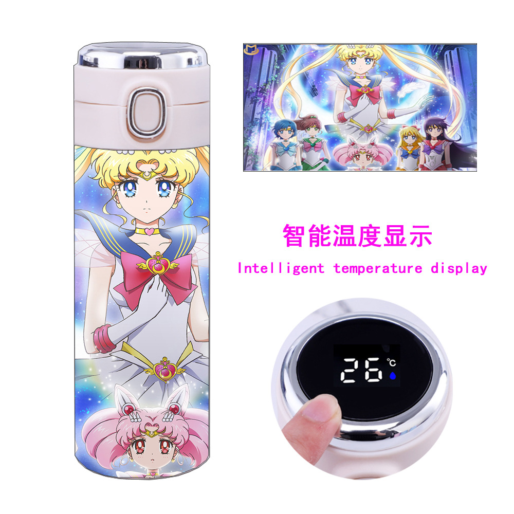 Sailor Moon Crystal anime Intelligent temperature measuring water cup 450ml