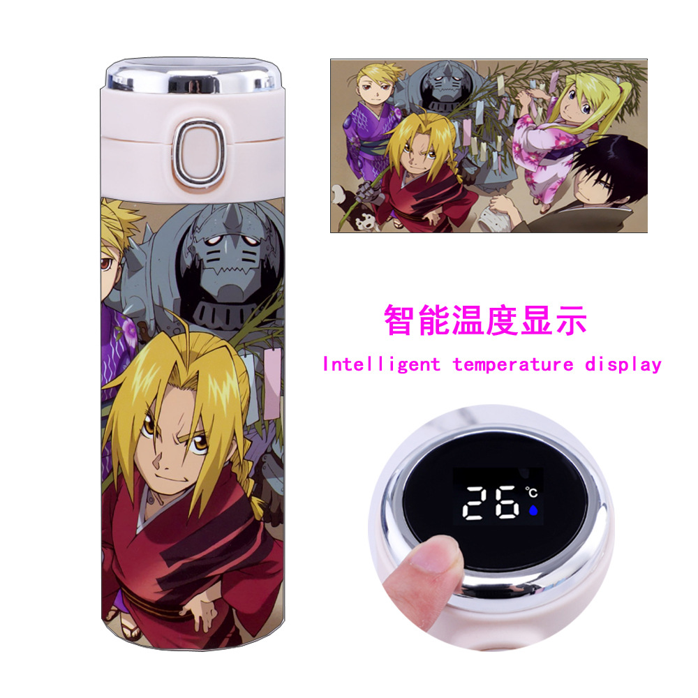 Fullmetal Alchemist anime Intelligent temperature measuring water cup 450ml