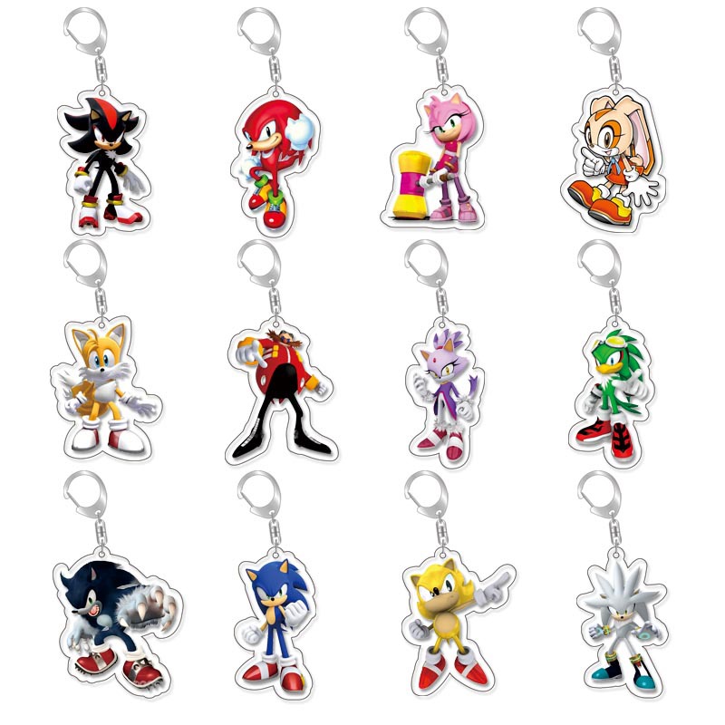 Sonic anime keychain