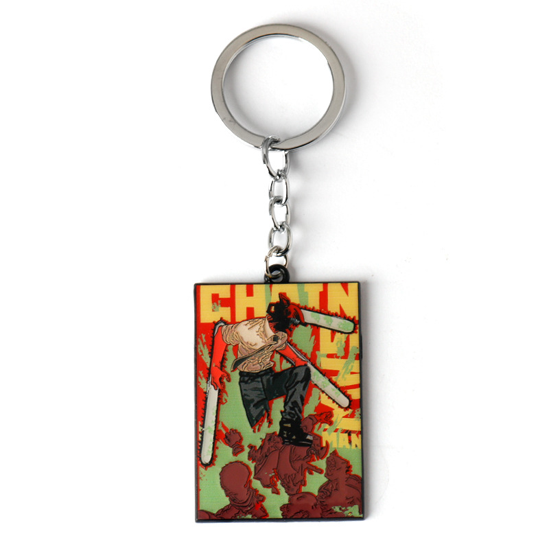 chainsaw man anime keychain
