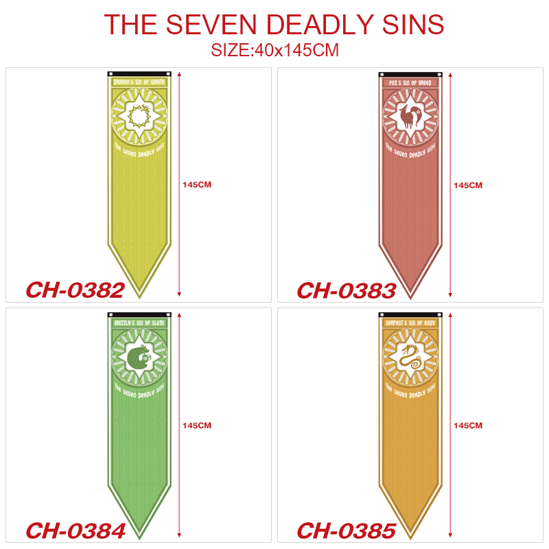 seven deadly sins anime flag 40*145cm