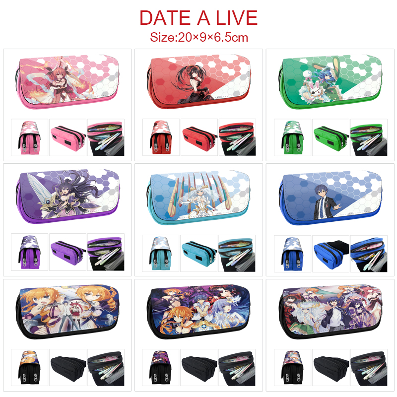 Date A Live anime pencil bag 20*9*6.5cm