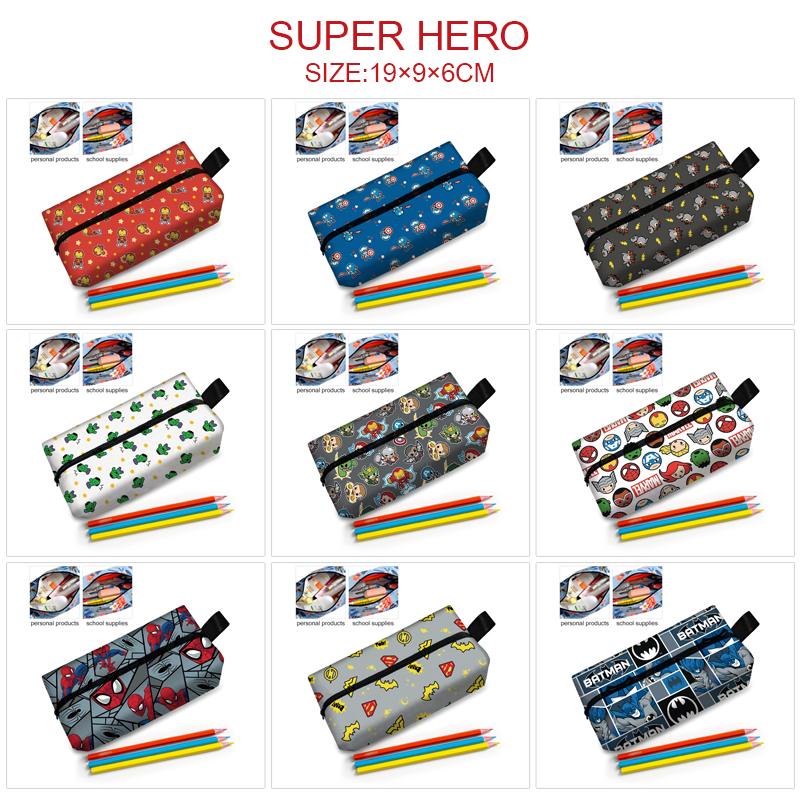 Superhero anime cosmetic bag 19*9*6cm