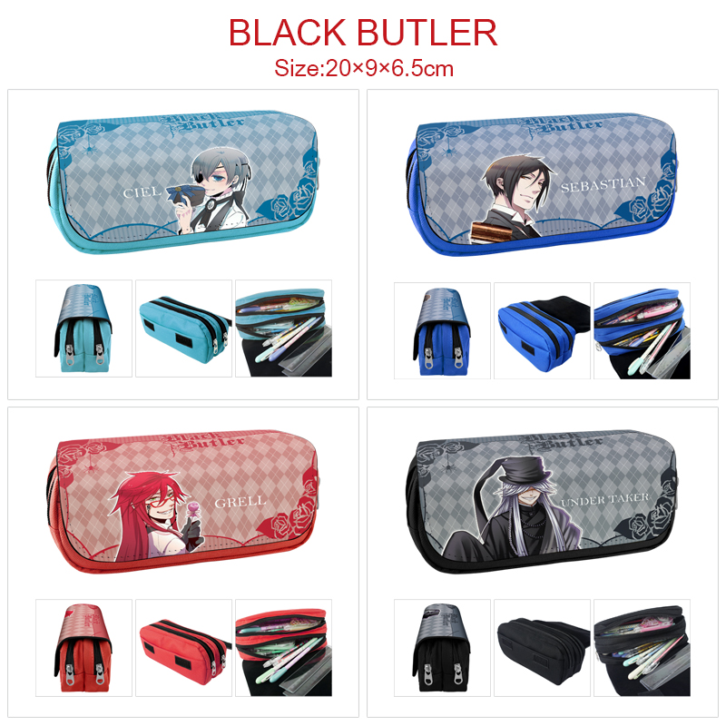 Kuroshitsuji anime pencil bag 20*9*6.5cm