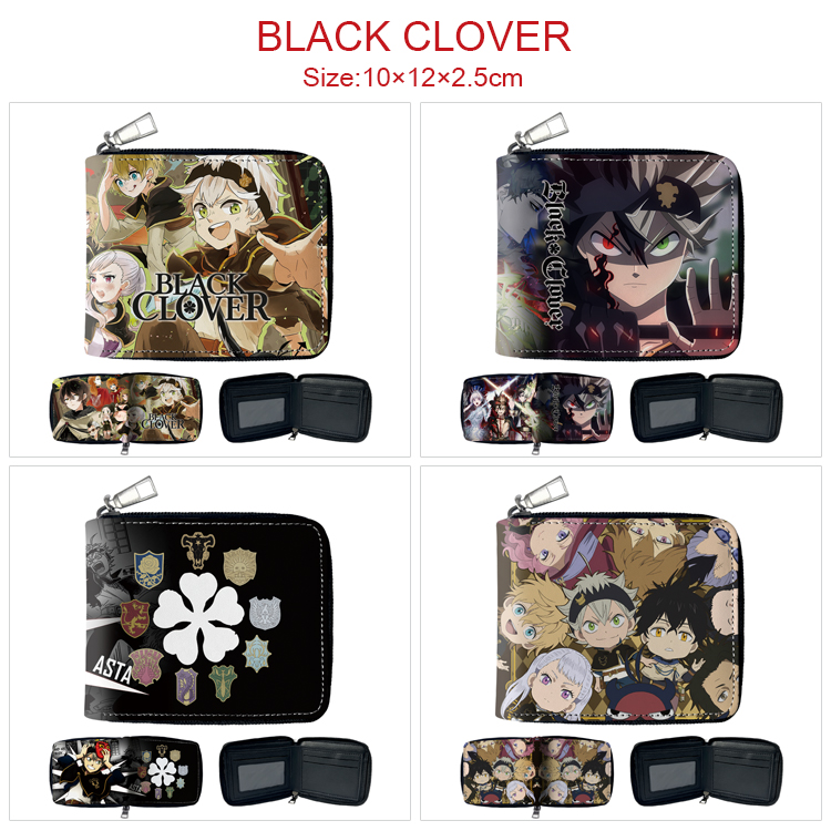 Black Clover anime wallet 10*12*2.5cm