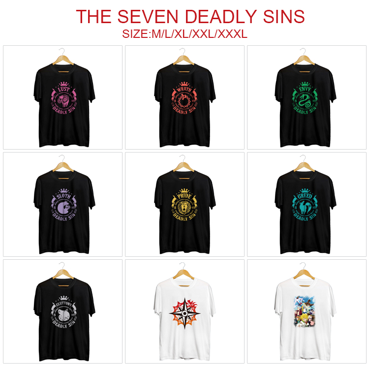 seven deadly sins anime T-shirt