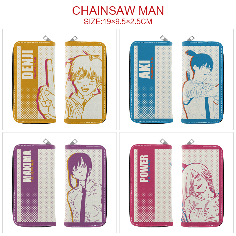 chainsaw man anime wallet 19*9.5*2.5cm