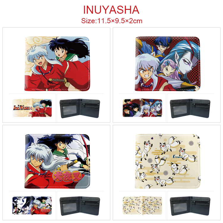 Inuyasha anime wallet 11.5*9.5*2cm