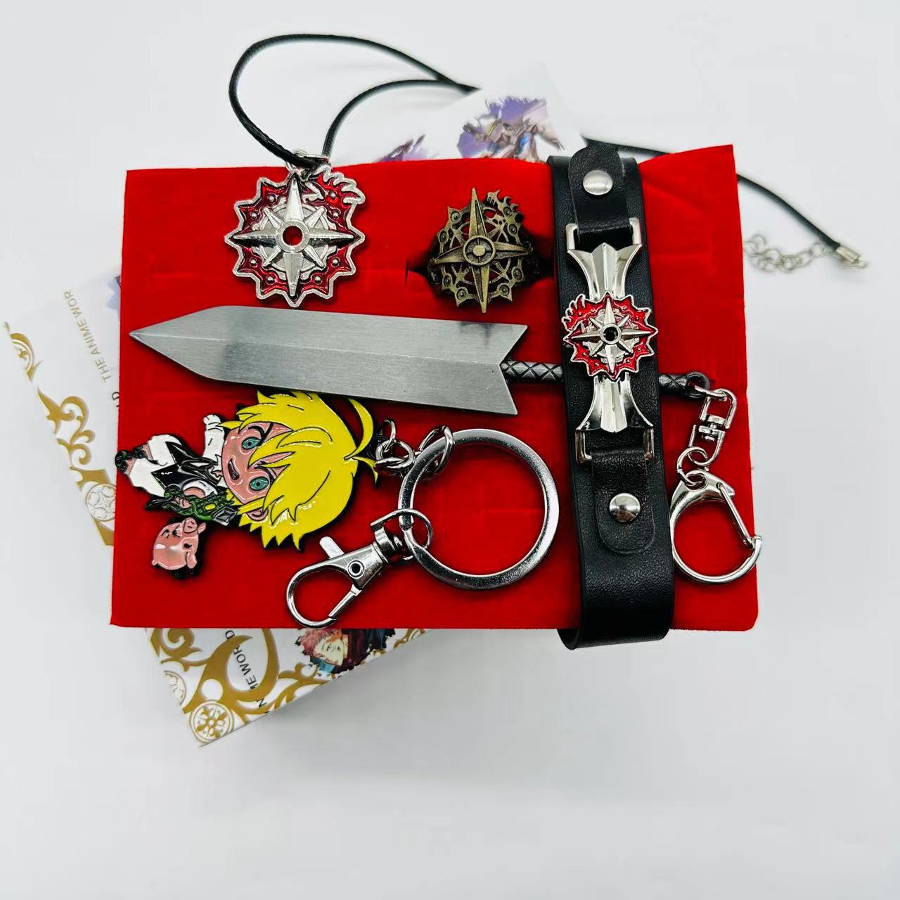 seven deadly sins anime keychain a set