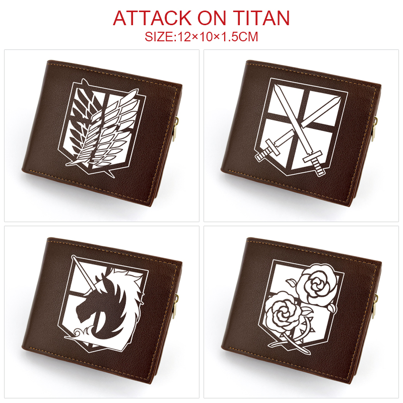 Attack On Titan anime wallet 12*10*1.5cm