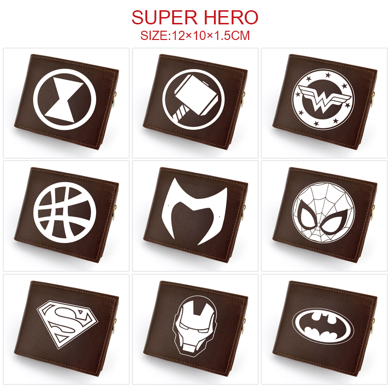 Superhero anime wallet 12*10*1.5cm