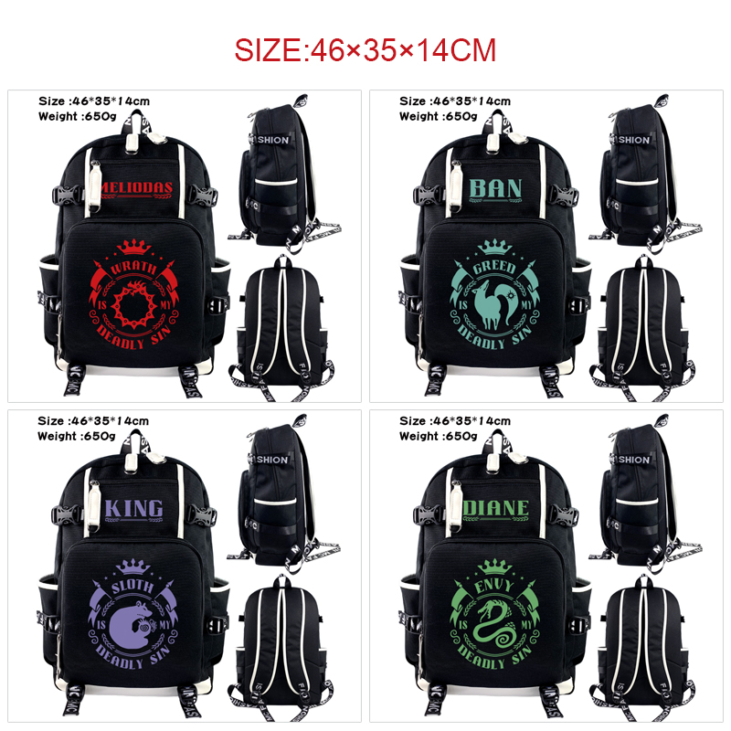 seven deadly sins anime Backpack bag