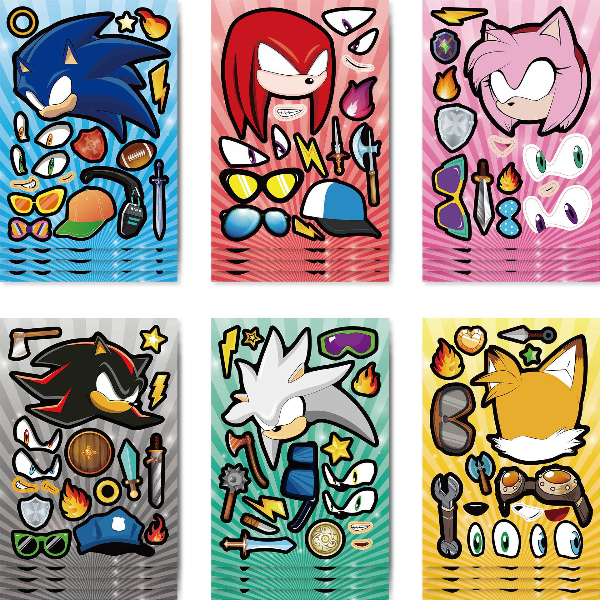 Sonic anime DIY sticker price for 12 pcs
