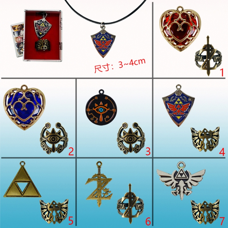 The Legend of Zelda anime necklace+ring