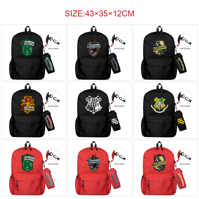 Harry Potter anime Backpack bag+pencil bag