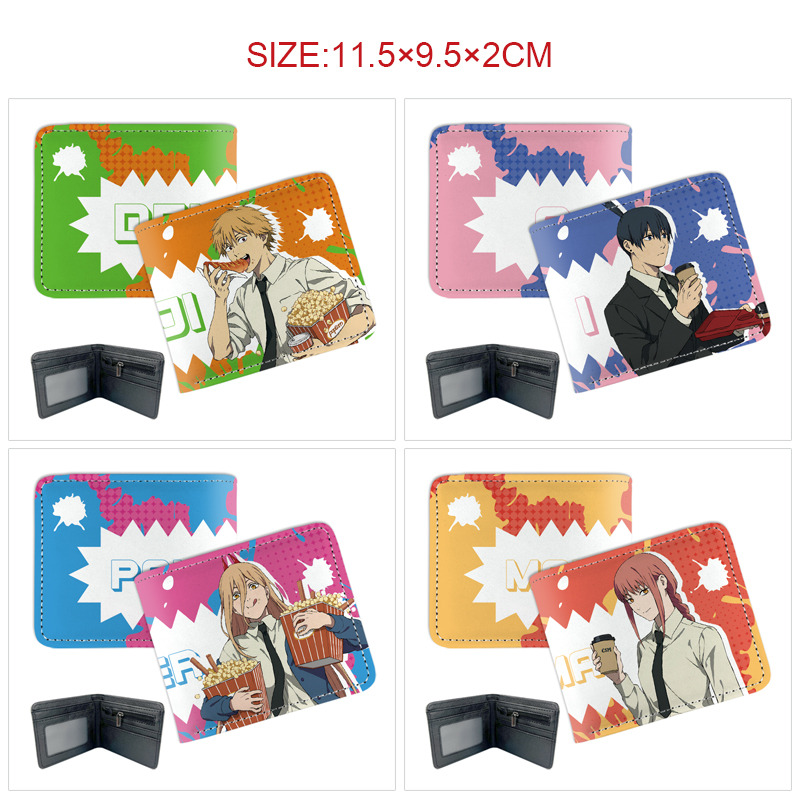 chainsaw man anime wallet 11.5*9.5*2cm