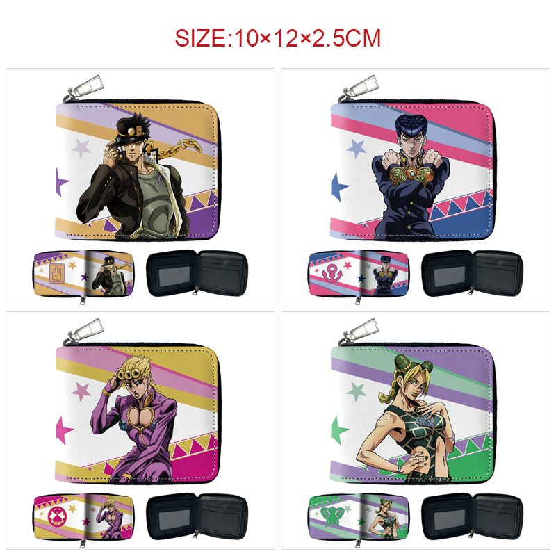 JoJos Bizarre Adventure anime wallet 10*12*2.5cm