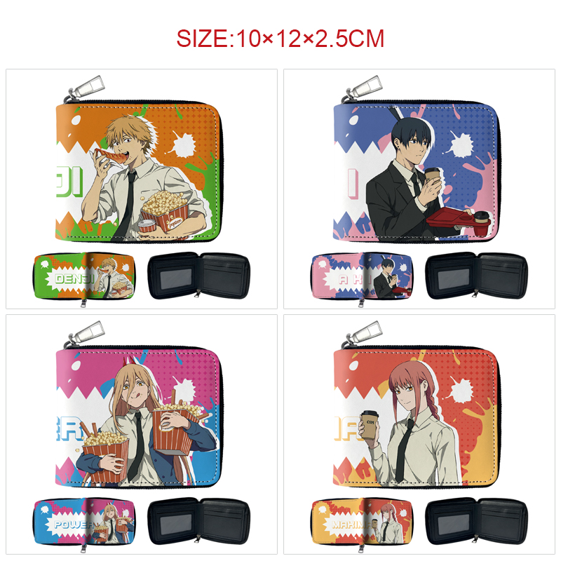 chainsaw man anime wallet 10*12*2.5cm