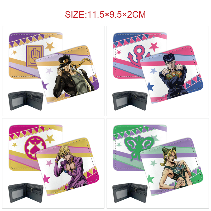 JoJos Bizarre Adventure anime wallet 11.5*9.5*2cm