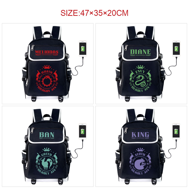 seven deadly sins anime Backpack bag