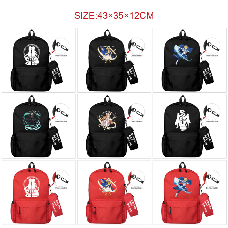 sword art online anime Backpack bag+pencil bag