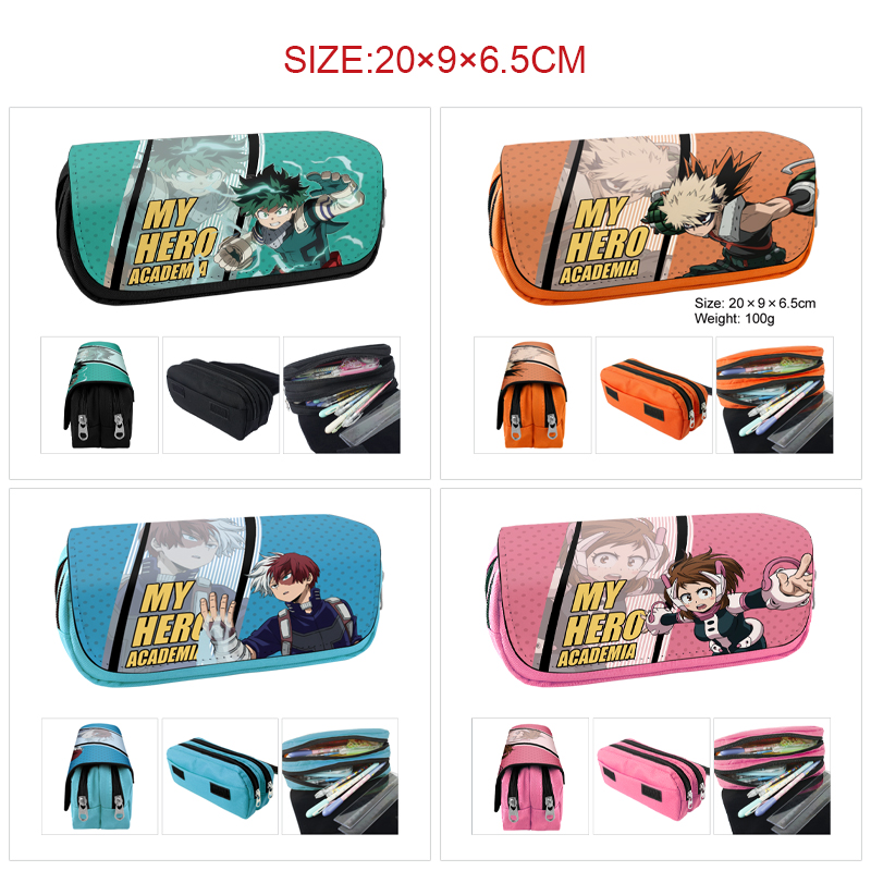 My Hero Academia anime pencil bag 20*9*6.5cm