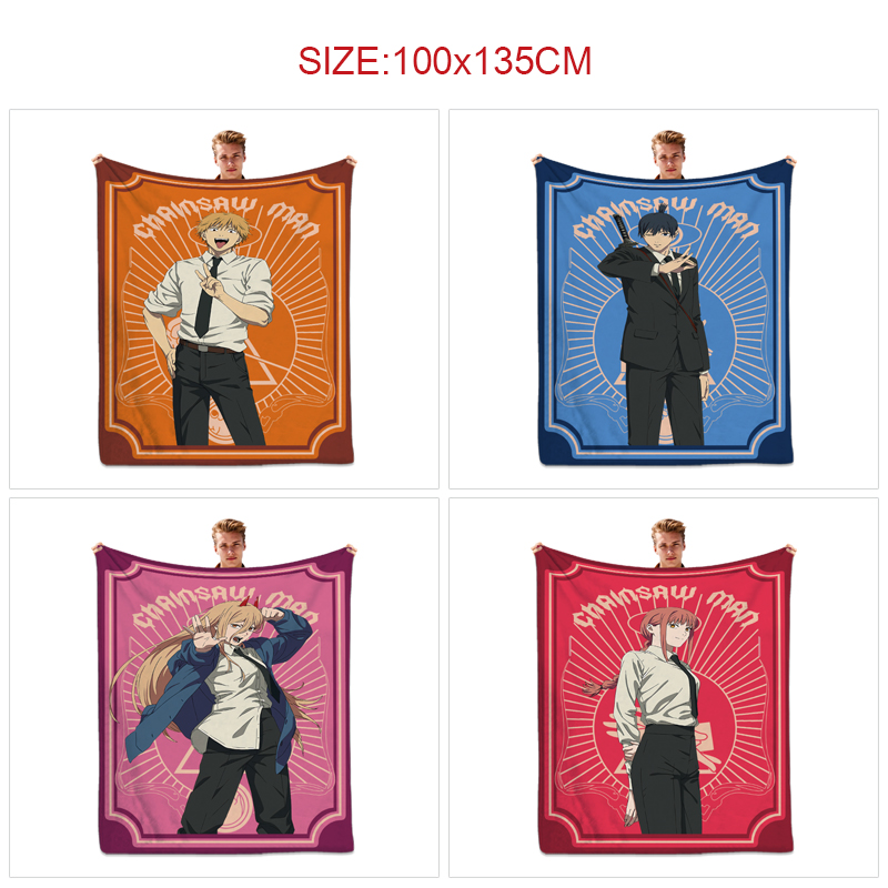 chainsaw man anime blanket 100*135cm